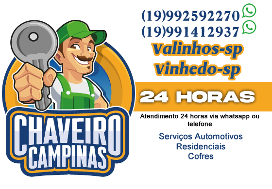 chaveiro 24 hoaras valinhos